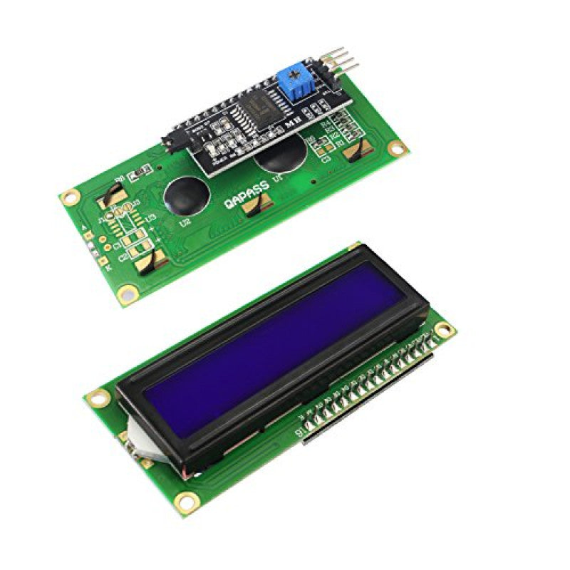 LCD 1602 Blue Display Module with i2c Adapter